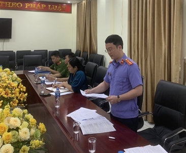 Liên ngành Công an – VKSND huyện Quốc Oai tiến hành hướng dẫn, kiểm tra đối...